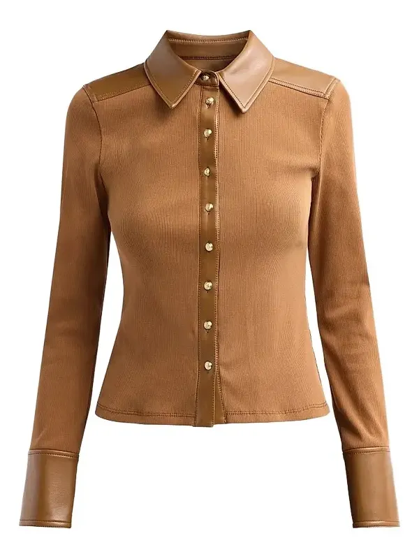 Women's Magali Cotton-Blend Ribbed Top