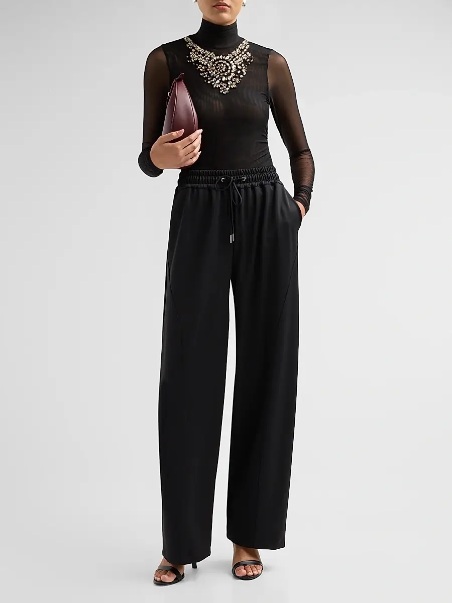 Cinq à Sept Women's Cobain Satin Drawstring Pants | Thumbnail 2 Cinq à Sept Women's Cobain Satin Drawstring Pants | Thumbnail 2