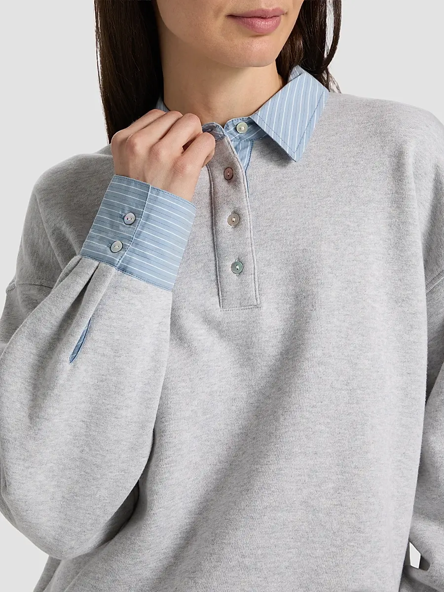 RAILS Women's Zavier Cotton Layered Sweatshirt | Thumbnail 6 RAILS Women's Zavier Cotton Layered Sweatshirt | Thumbnail 6