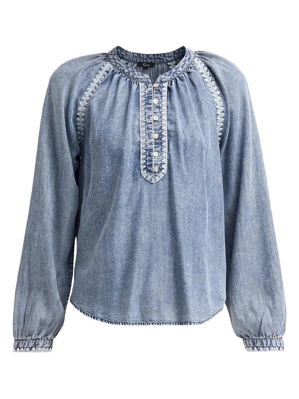 Women's Tali Embroidered Raglan-Sleeve Top Women's Tali Embroidered Raglan-Sleeve Top