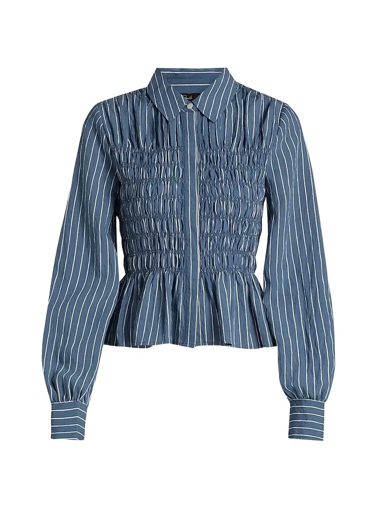 RAILS Women's Bradshaw Striped Blouse - Washed Indigo Stripe - Size XS | Image 1 RAILS Women's Bradshaw Striped Blouse - Washed Indigo Stripe - Size XS | Image 1