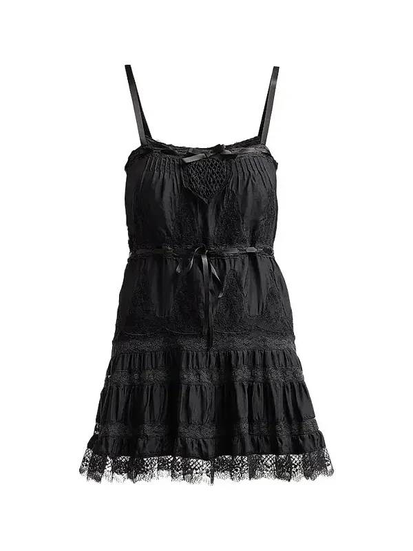 Women's Saphirae Lace-Trim Mini Dress Women's Saphirae Lace-Trim Mini Dress