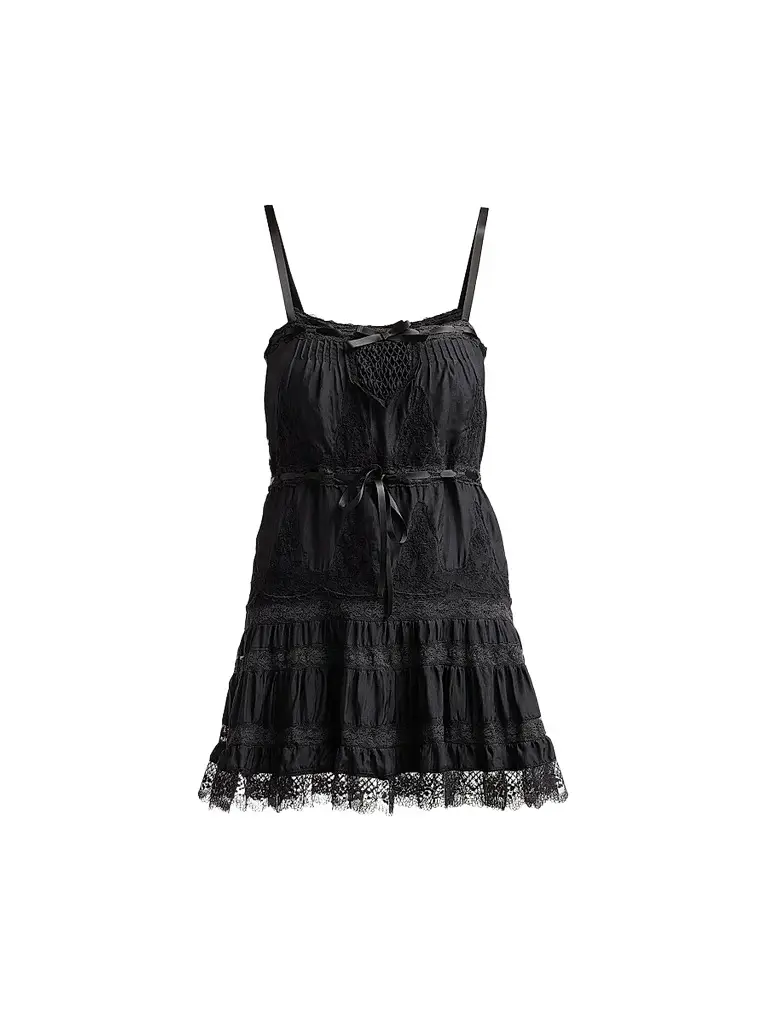 Women's Saphirae Lace-Trim Mini Dress Women's Saphirae Lace-Trim Mini Dress