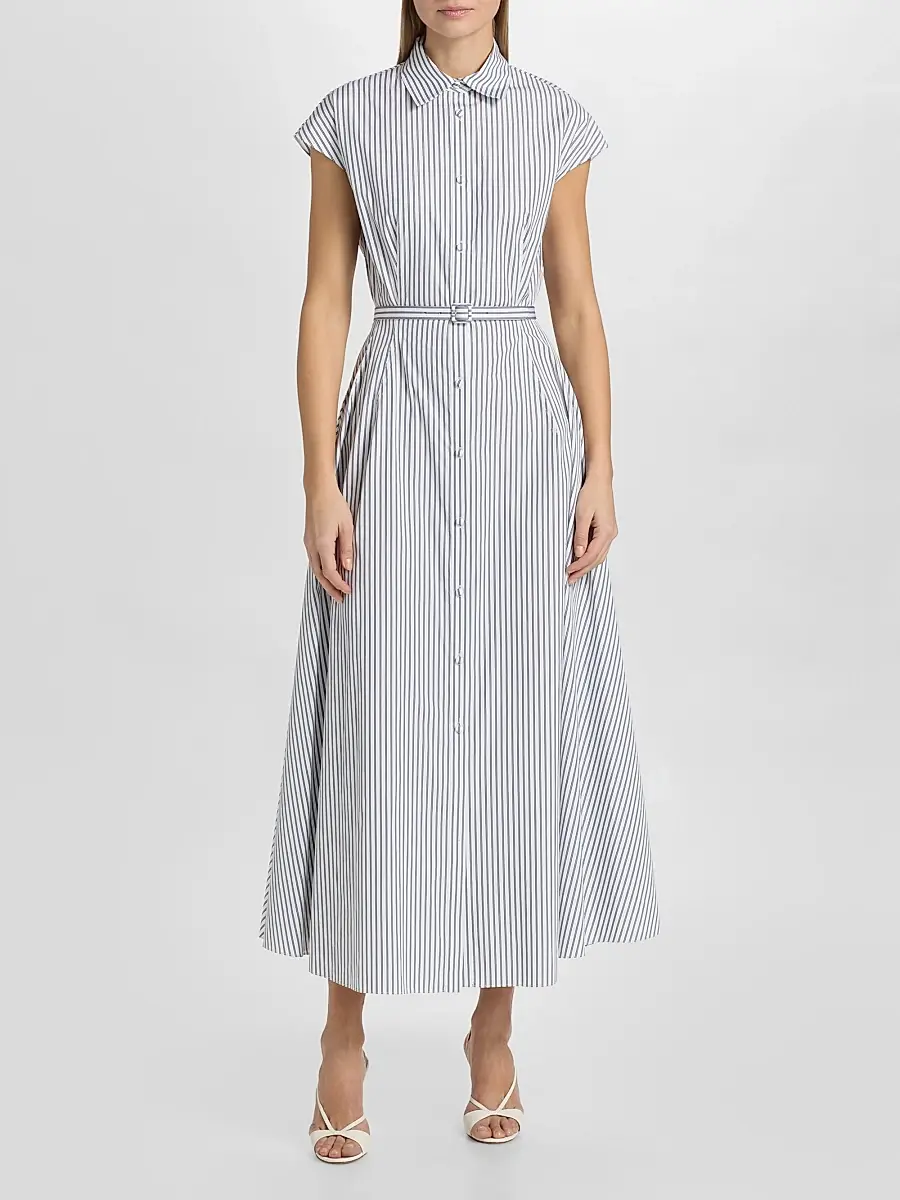 Adam Lippes Women's Palmer Striped Cotton Shirtdress | Thumbnail 3 Adam Lippes Women's Palmer Striped Cotton Shirtdress | Thumbnail 3