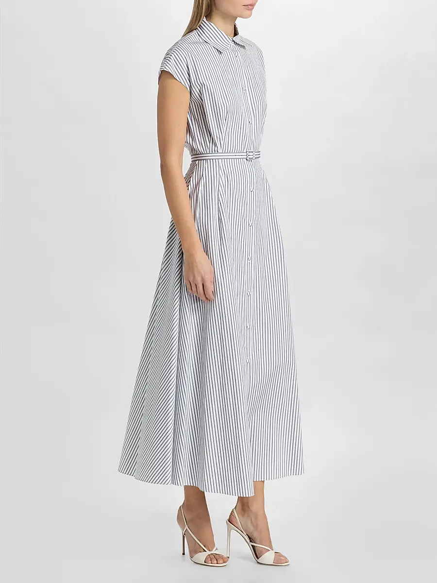 Adam Lippes Women's Palmer Striped Cotton Shirtdress | Thumbnail 4 Adam Lippes Women's Palmer Striped Cotton Shirtdress | Thumbnail 4
