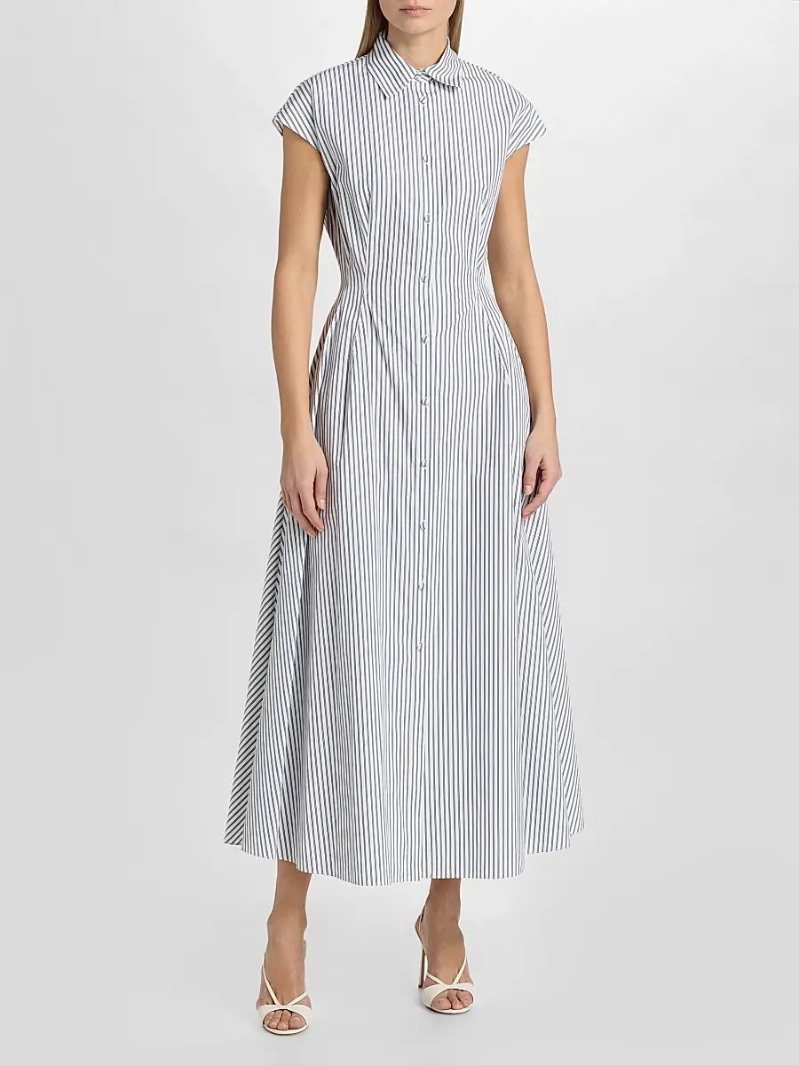 Adam Lippes Women's Palmer Striped Cotton Shirtdress | Thumbnail 6 Adam Lippes Women's Palmer Striped Cotton Shirtdress | Thumbnail 6