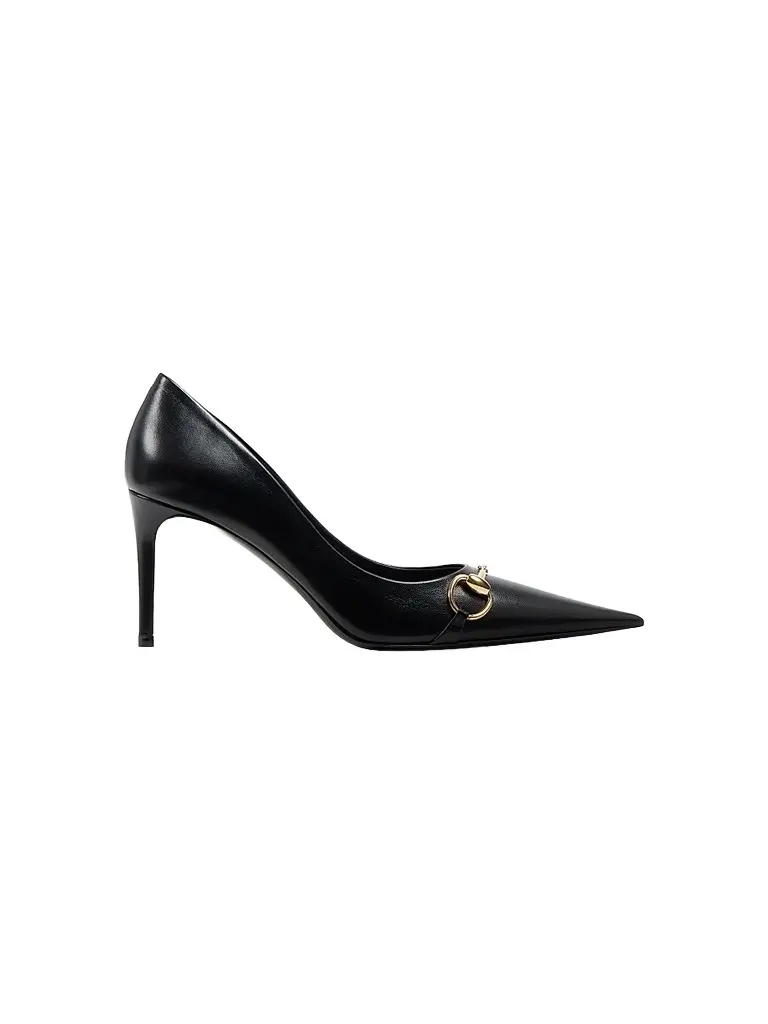 Gucci Women's Donna 80MM Leather Pumps - Black | Image 1 Gucci Women's Donna 80MM Leather Pumps - Black | Image 1