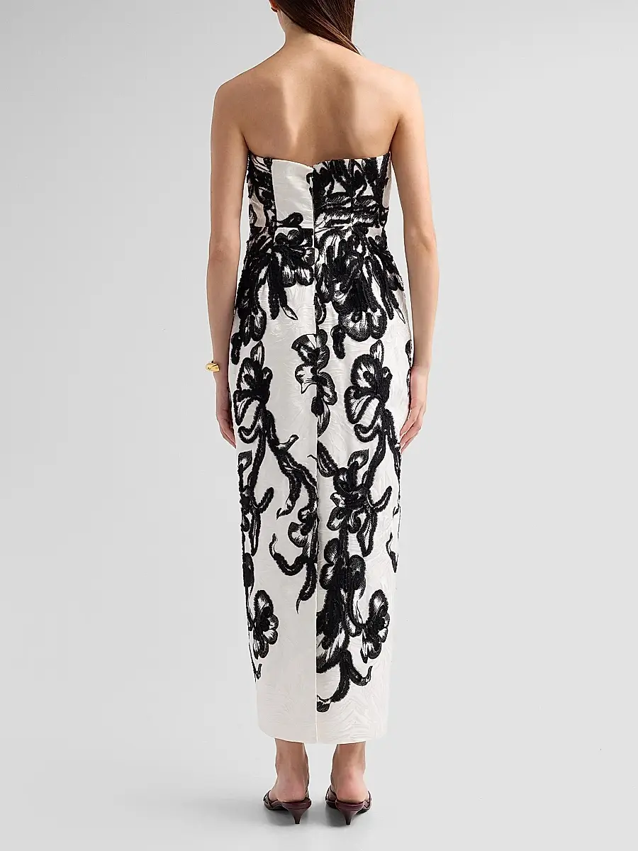 Milly Women's Orion Chiffon Embroidered Maxi Dress | Thumbnail 3 Milly Women's Orion Chiffon Embroidered Maxi Dress | Thumbnail 3