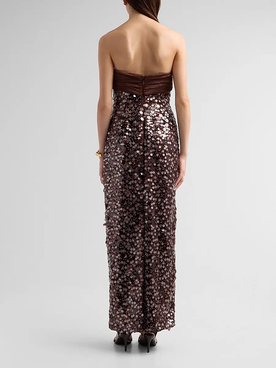 Milly Women's Hana Sequin Maxi Dress | Thumbnail 3 Milly Women's Hana Sequin Maxi Dress | Thumbnail 3