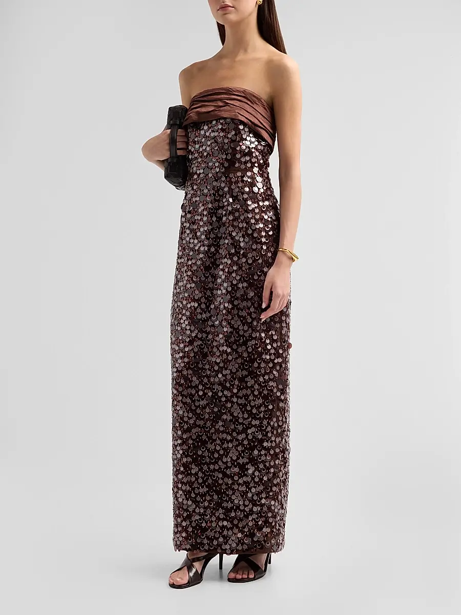Milly Women's Hana Sequin Maxi Dress | Thumbnail 4 Milly Women's Hana Sequin Maxi Dress | Thumbnail 4