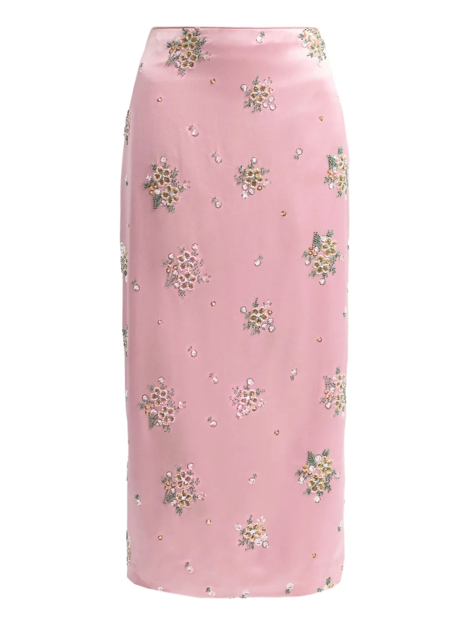 Women's Raylen Floral Sequin-Embellished Satin Midi Skirt Women's Raylen Floral Sequin-Embellished Satin Midi Skirt