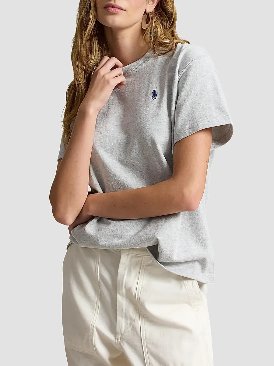 Polo Ralph Lauren Women's Logo Cotton Jersey T-Shirt | Thumbnail 4 Polo Ralph Lauren Women's Logo Cotton Jersey T-Shirt | Thumbnail 4