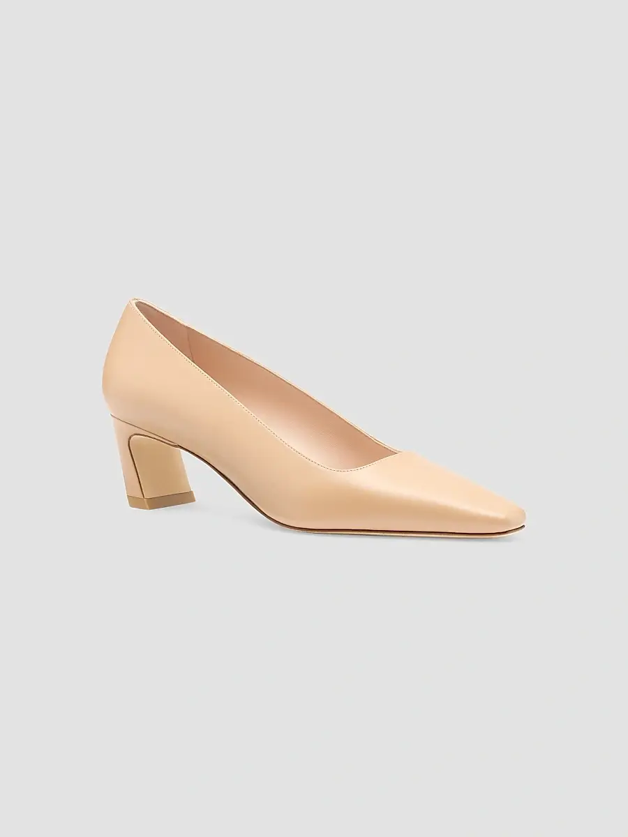 Stuart Weitzman Women's Stassi 50MM Leather Pumps | Thumbnail 2 Stuart Weitzman Women's Stassi 50MM Leather Pumps | Thumbnail 2