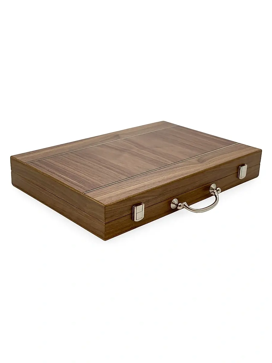 Tizo 18 Walnutwood Backgammon Set - Brown | Image 1 Tizo 18 Walnutwood Backgammon Set - Brown | Image 1