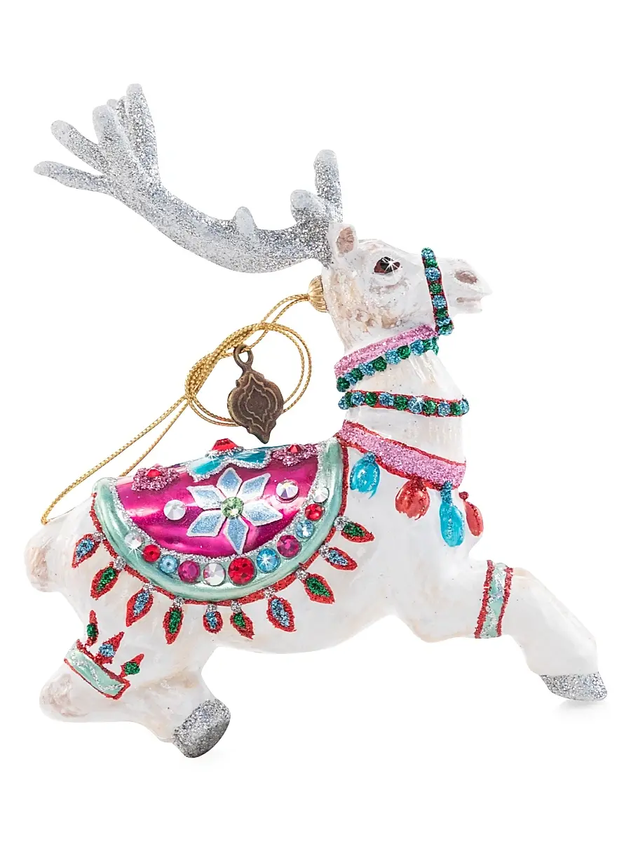 Jay Strongwater Holiday Cupid Reindeer Glass Ornament | Thumbnail 2 Jay Strongwater Holiday Cupid Reindeer Glass Ornament | Thumbnail 2