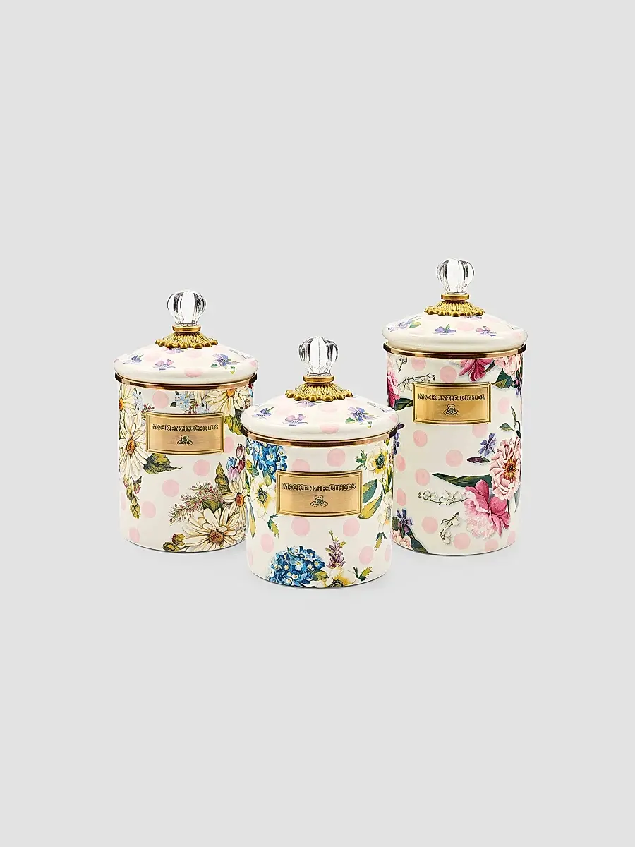 MacKenzie-Childs Wildflowers Pink Medium Canister | Thumbnail 2 MacKenzie-Childs Wildflowers Pink Medium Canister | Thumbnail 2