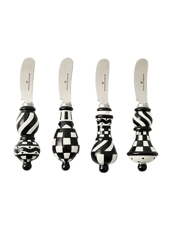 MacKenzie-Childs Courtly Check 4-Piece Party Spreader Set