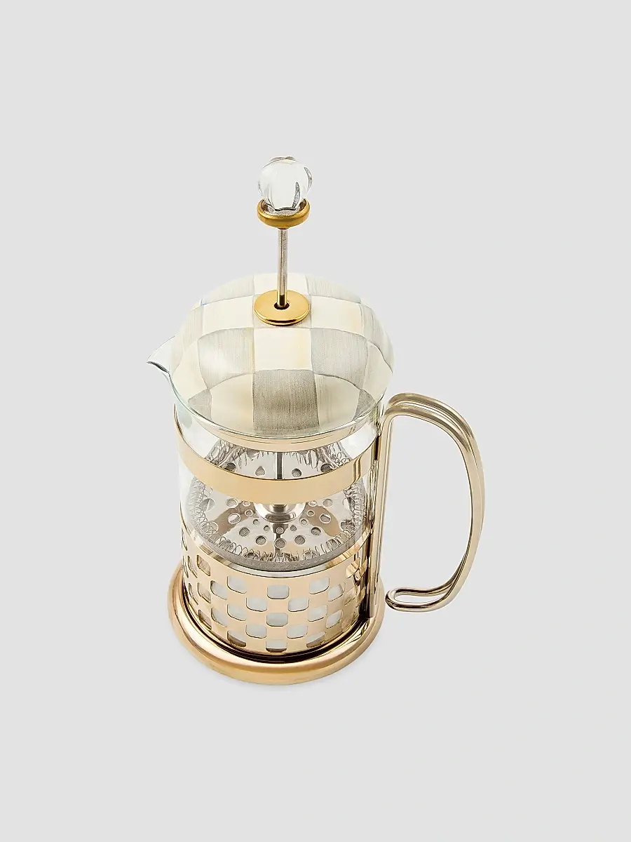 MacKenzie-Childs Sterling Check French Press | Thumbnail 3 MacKenzie-Childs Sterling Check French Press | Thumbnail 3