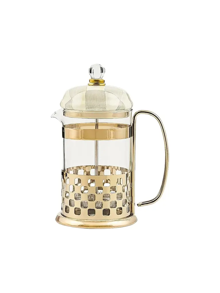 MacKenzie-Childs Sterling Check French Press