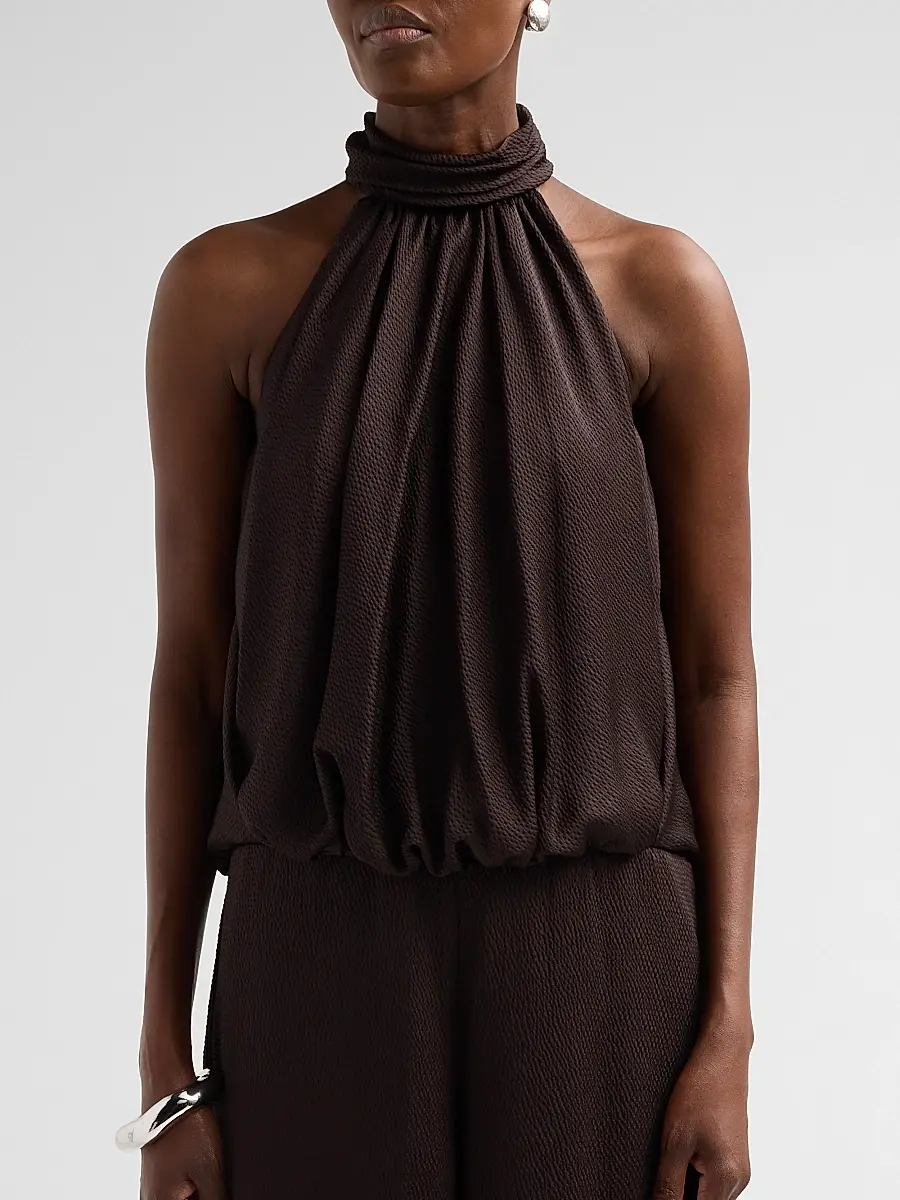 Amsale Women's Blouson Halterneck Jumpsuit | Thumbnail 5
