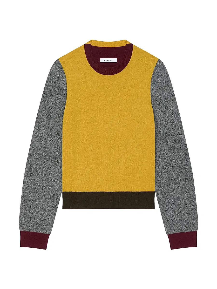 Givenchy Men's Color Block Sweater in Wool | Image 1 Givenchy Men's Color Block Sweater in Wool | Image 1