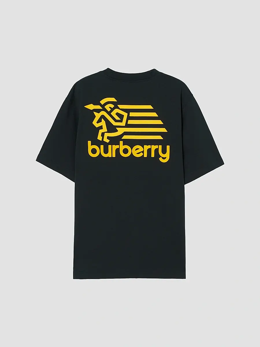 Burberry Men's Ryan Bold EKD Cotton Crewneck T-Shirt | Thumbnail 2