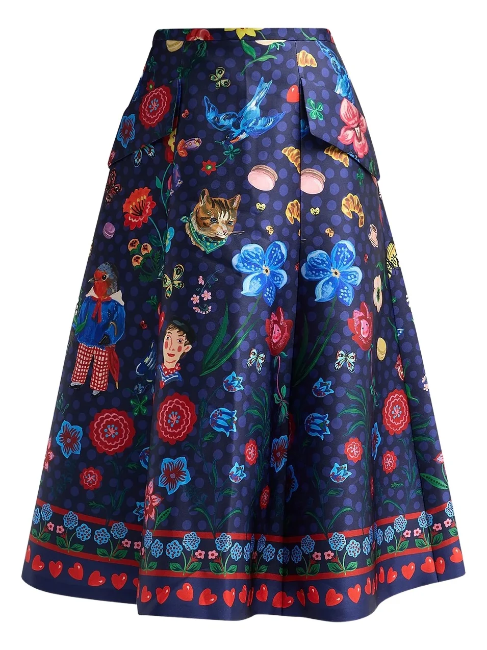Women's Floral Mikado Midi Skirt Women's Floral Mikado Midi Skirt