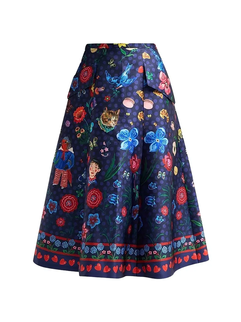 MAISON COMMON Women's Floral Mikado Midi Skirt | Image 1 MAISON COMMON Women's Floral Mikado Midi Skirt | Image 1