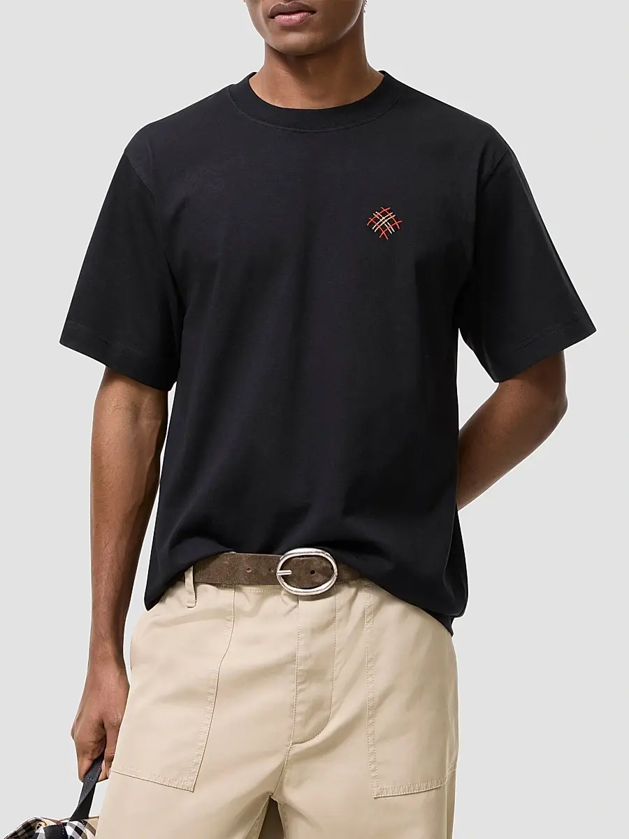 Burberry Men's Ryan Script Cotton Crewneck T-Shirt | Thumbnail 2 Burberry Men's Ryan Script Cotton Crewneck T-Shirt | Thumbnail 2