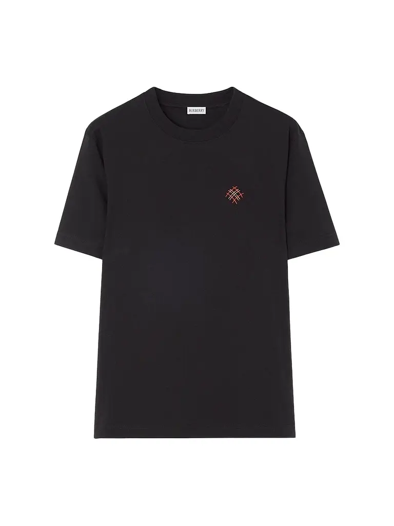 Burberry Men's Ryan Script Cotton Crewneck T-Shirt | Image 1 Burberry Men's Ryan Script Cotton Crewneck T-Shirt | Image 1