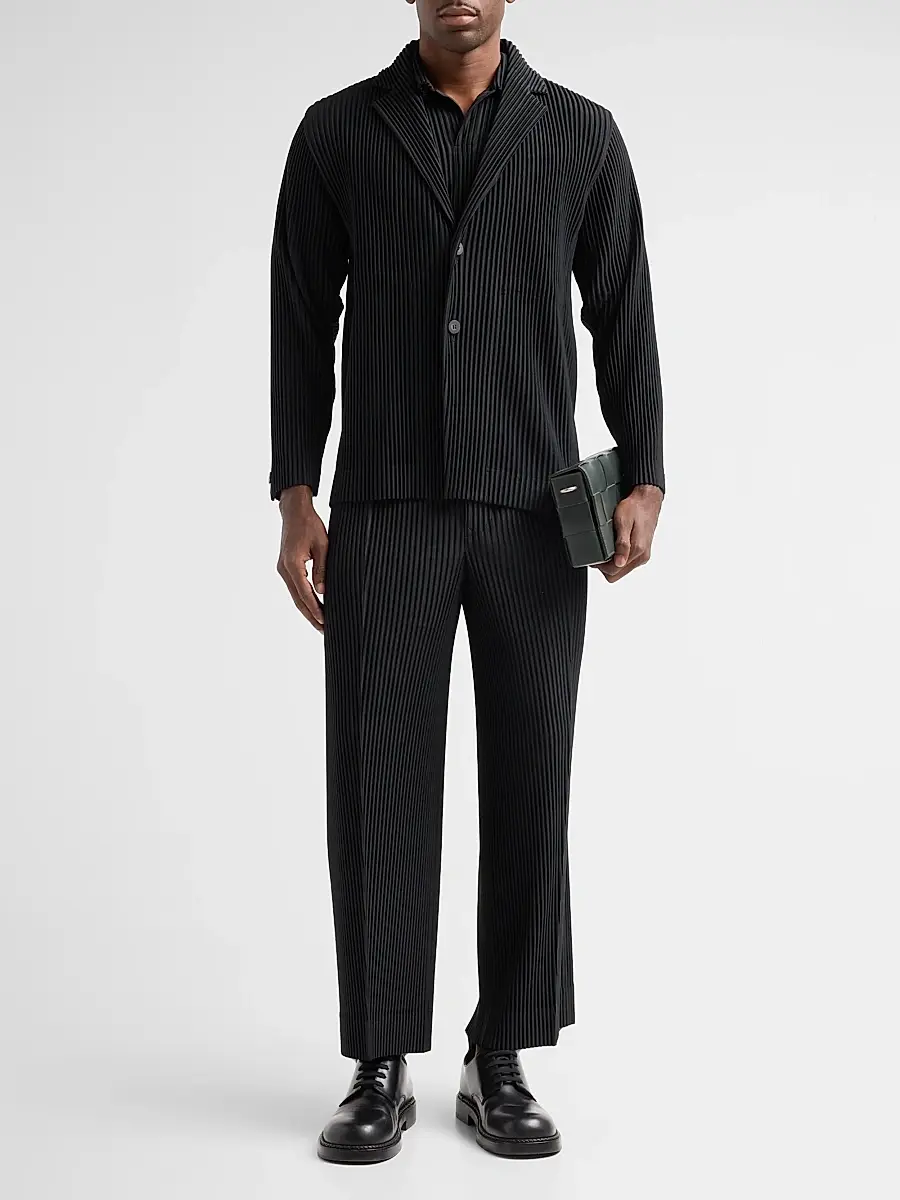 Homme Plissé Issey Miyake Men Pleated Knit Blazer | Thumbnail 2