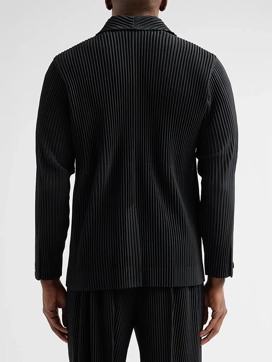 Homme Plissé Issey Miyake Men Pleated Knit Blazer | Thumbnail 3