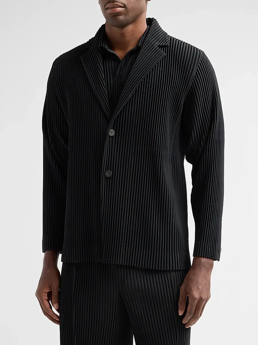 Homme Plissé Issey Miyake Men Pleated Knit Blazer | Thumbnail 4
