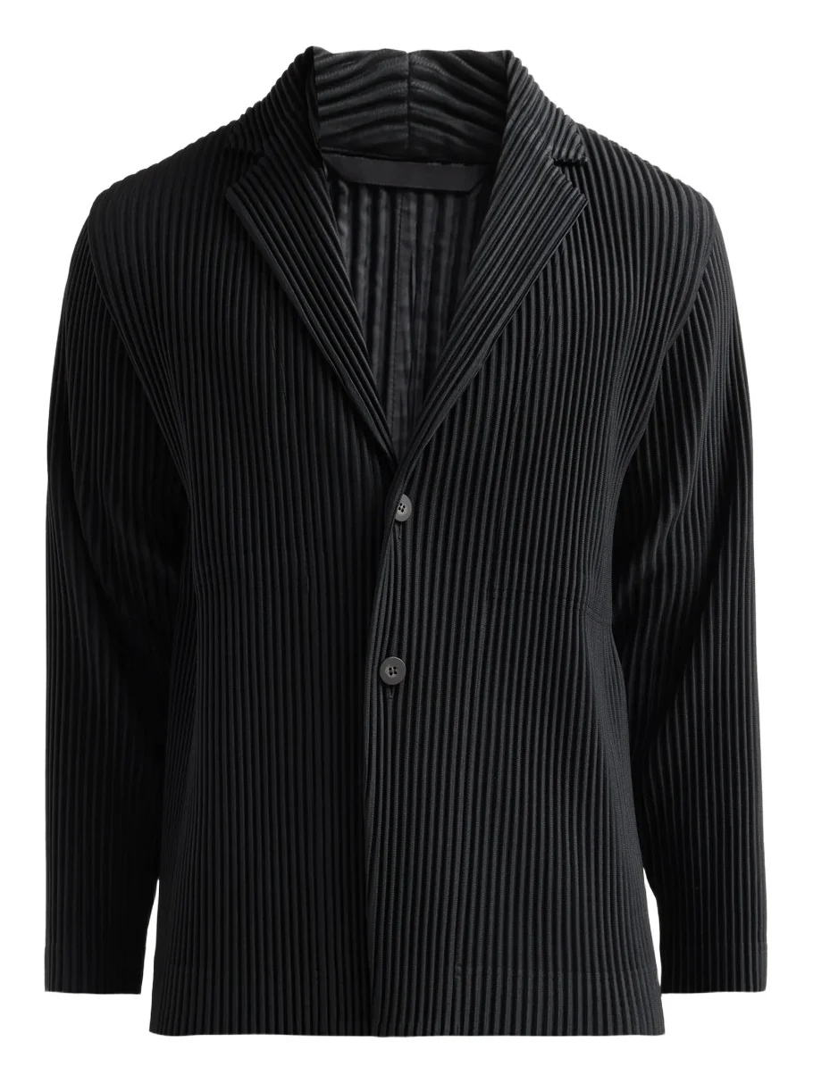 Men Pleated Knit Blazer Men Pleated Knit Blazer