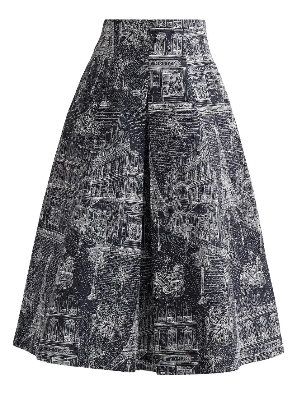 Women's Jacquard Town Print Midi Skirt Women's Jacquard Town Print Midi Skirt