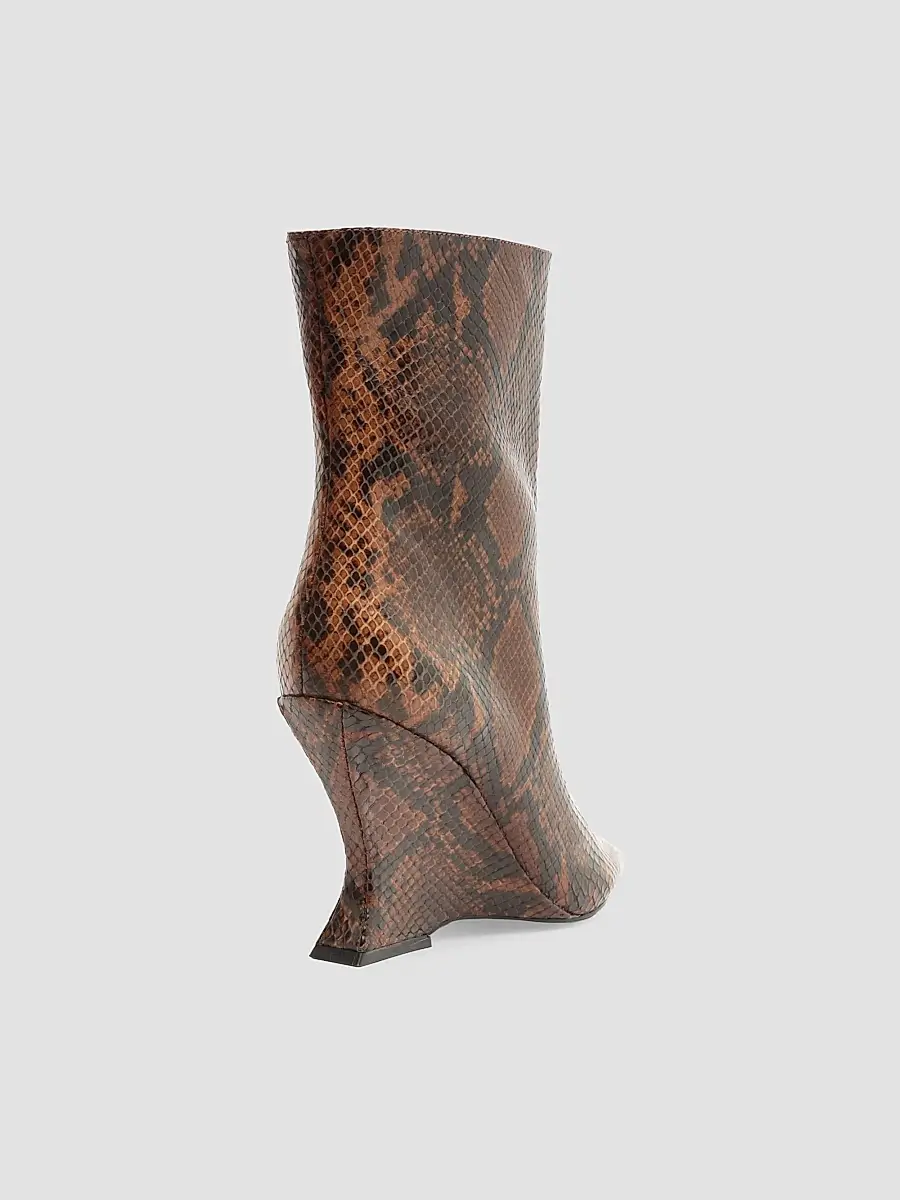 Schutz Women's Siena 115MM Snake-Embossed Leather Booties | Thumbnail 3 Schutz Women's Siena 115MM Snake-Embossed Leather Booties | Thumbnail 3