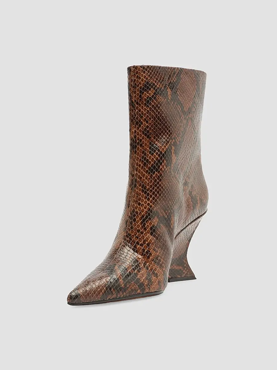 Schutz Women's Siena 115MM Snake-Embossed Leather Booties | Thumbnail 6 Schutz Women's Siena 115MM Snake-Embossed Leather Booties | Thumbnail 6