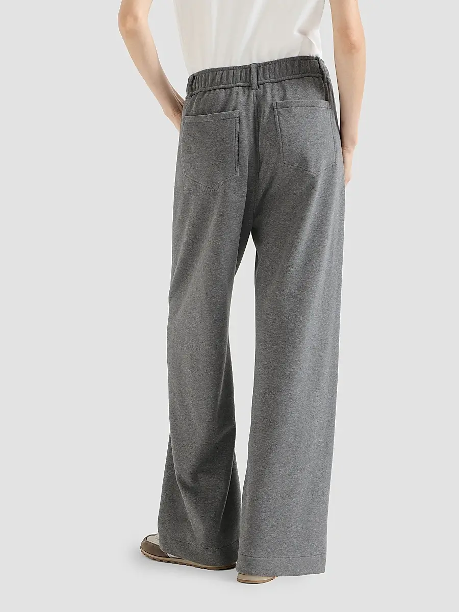 Brunello Cucinelli Women's Cotton Smooth French Terry Trousers | Thumbnail 4 Brunello Cucinelli Women's Cotton Smooth French Terry Trousers | Thumbnail 4