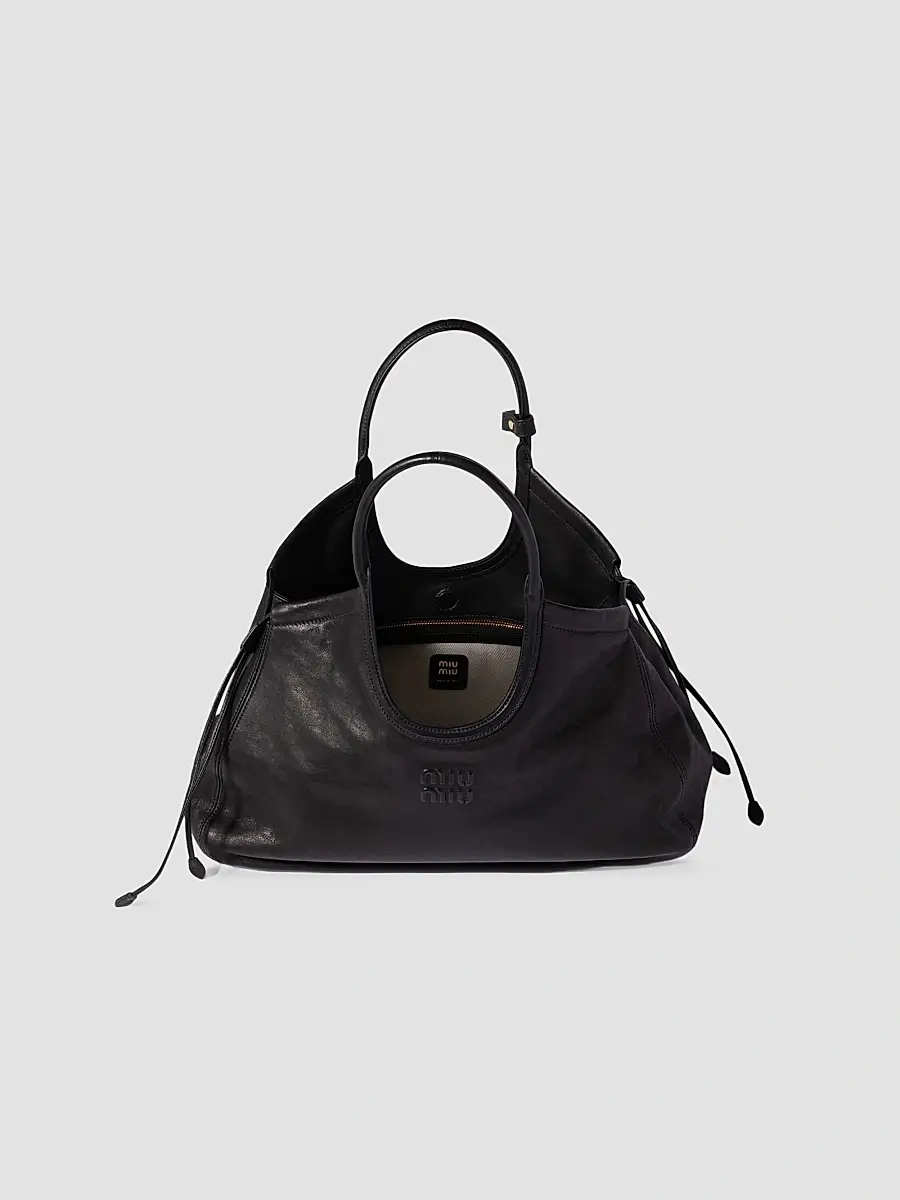 Miu Miu Women's Ivy Nappa Leather Shopping Bag | Thumbnail 4 Miu Miu Women's Ivy Nappa Leather Shopping Bag | Thumbnail 4