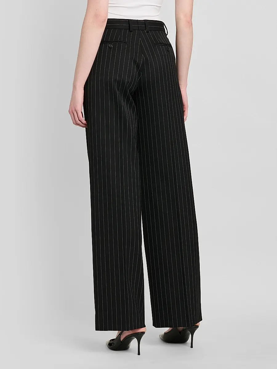 Dolce & Gabbana Women's Pinstriped Virgin Wool-Cashmere Straight-Leg Pants | Thumbnail 3 Dolce & Gabbana Women's Pinstriped Virgin Wool-Cashmere Straight-Leg Pants | Thumbnail 3