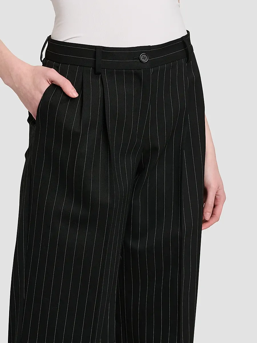 Dolce & Gabbana Women's Pinstriped Virgin Wool-Cashmere Straight-Leg Pants | Thumbnail 5 Dolce & Gabbana Women's Pinstriped Virgin Wool-Cashmere Straight-Leg Pants | Thumbnail 5