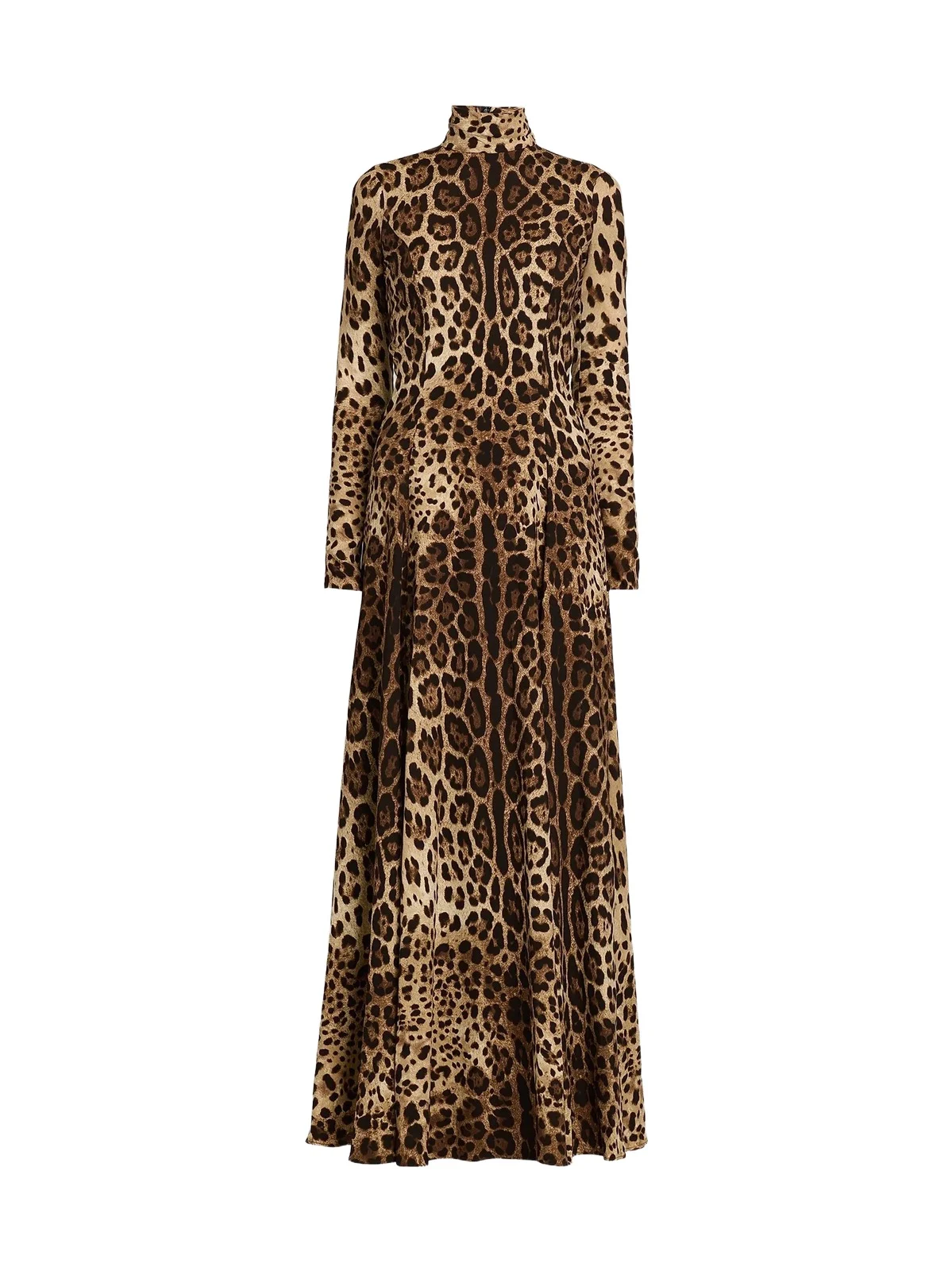 Women's Leopard Silk Charmeuse Maxi Dress Women's Leopard Silk Charmeuse Maxi Dress