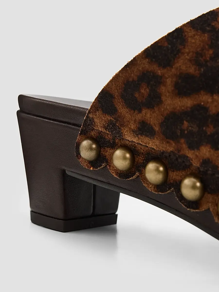 PEDRO GARCIA Women's Nain 65MM Studded Leopard-Printed Suede Clogs | Thumbnail 5 PEDRO GARCIA Women's Nain 65MM Studded Leopard-Printed Suede Clogs | Thumbnail 5