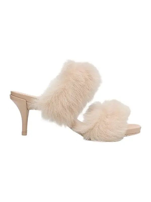 Women's Cissy 75MM Shearling-Leather Mules