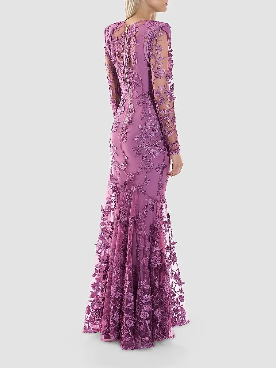 Zhivago Women's Poetry Remains Embroidered Mermaid Gown | Thumbnail 3