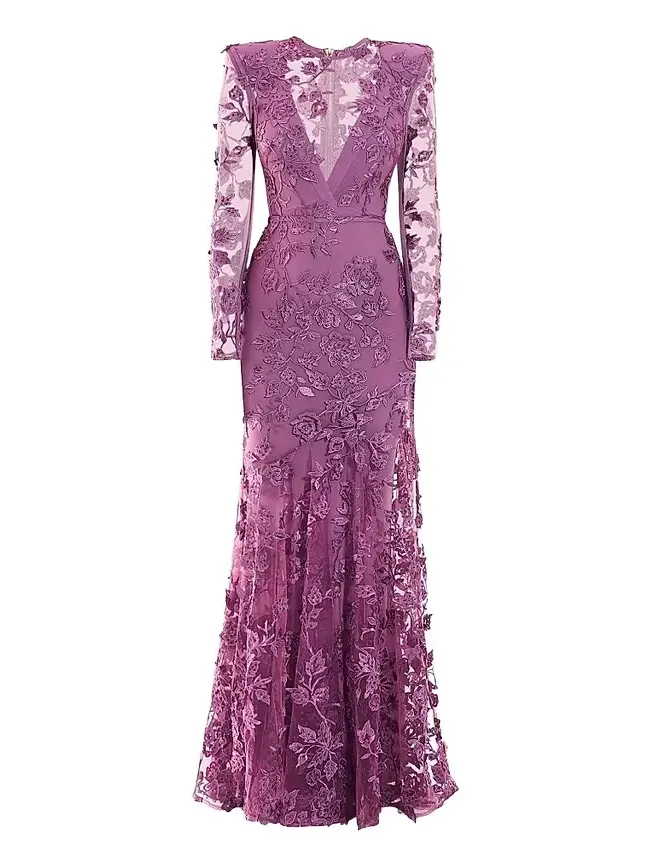 Women's Poetry Remains Embroidered Mermaid Gown