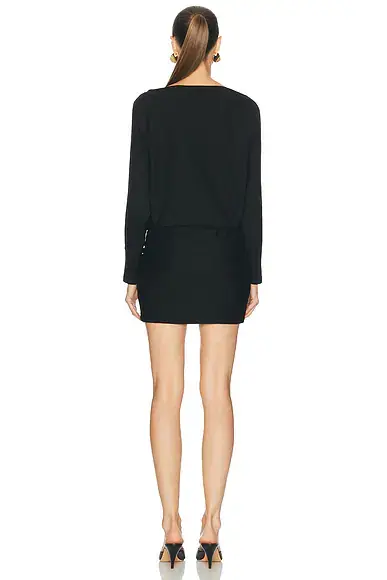 ENZA COSTA Supima Structured Jersey Dolman Curve Dress | Thumbnail 3 ENZA COSTA Supima Structured Jersey Dolman Curve Dress | Thumbnail 3