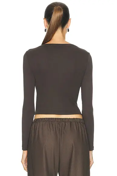 ENZA COSTA Supima Cotton V-Neck Cardigan | Thumbnail 3