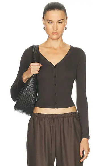 Supima Cotton V-Neck Cardigan Supima Cotton V-Neck Cardigan