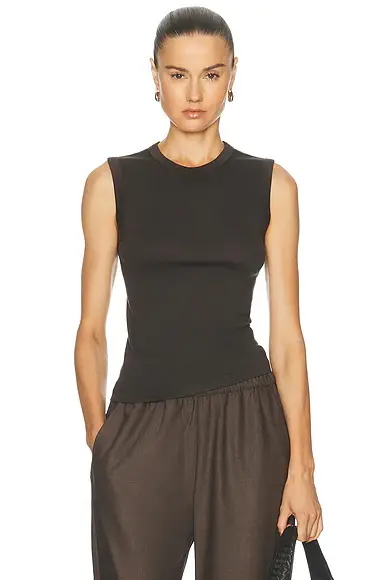 Enza Costa Supima Cotton New Classic Sleeveless Tee | Image 1 Enza Costa Supima Cotton New Classic Sleeveless Tee | Image 1